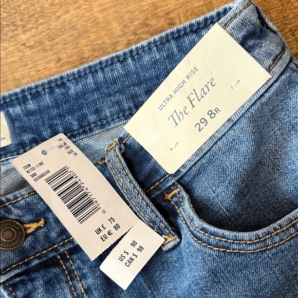 ABERCROMBIE & FITCH The Flare Ultra High Rise Jeans NWT Size 29/8 - Picture 6 of 11